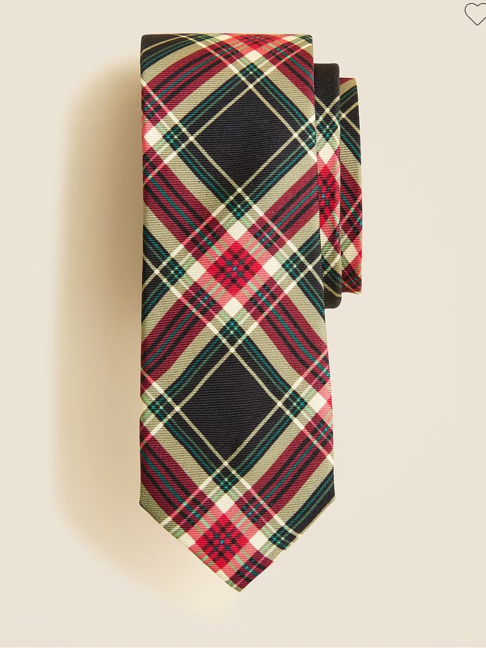 J. Crew Boys silk tie in Stewart tartan NWT
